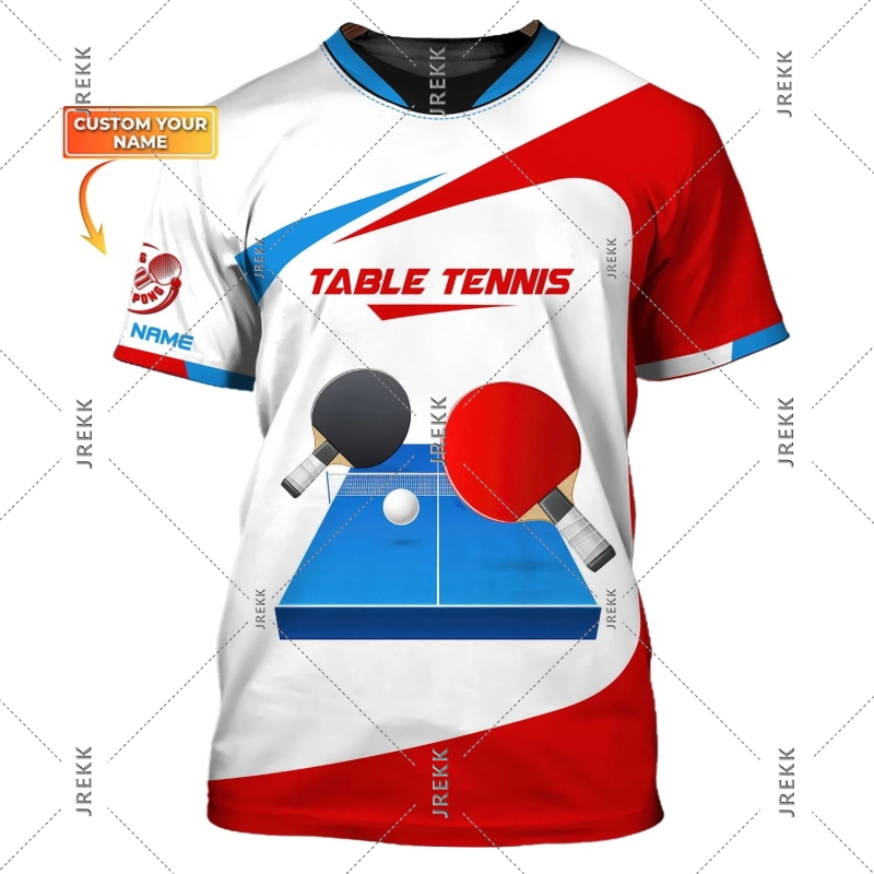 Table Tennis Name - تنس الطاولة تي شيرت للرجال الملابس