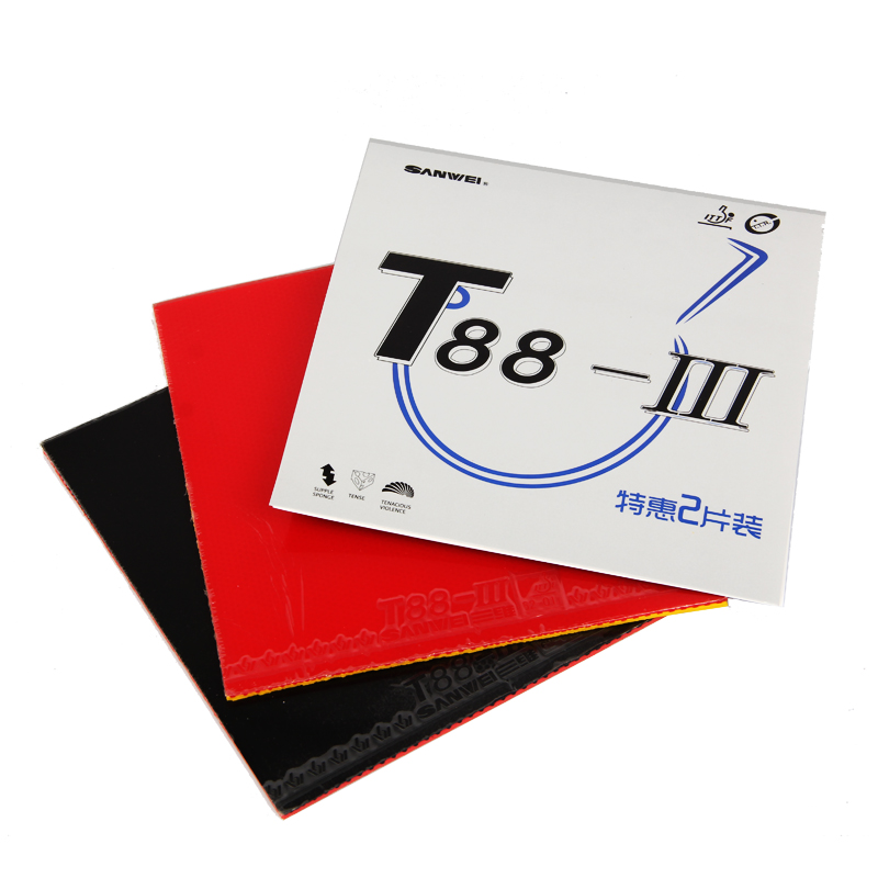 Table Tennis Xiom Rubber - 1 أحمر 1 أسود أصلي SANWEI