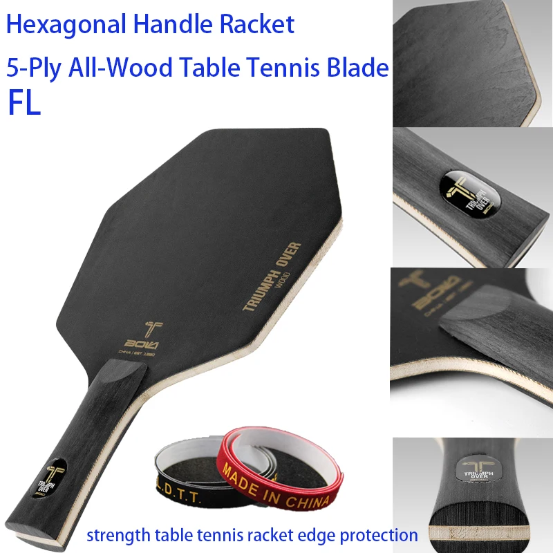 Table Tennis Grip Tape - المهنية مسدس بينغبونغ مجداف 5PlyPure الخشب