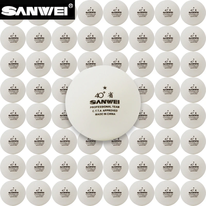 Table Tennis In Chinese - SANWEI 100 قطعة/الحزمة 40 + كرات