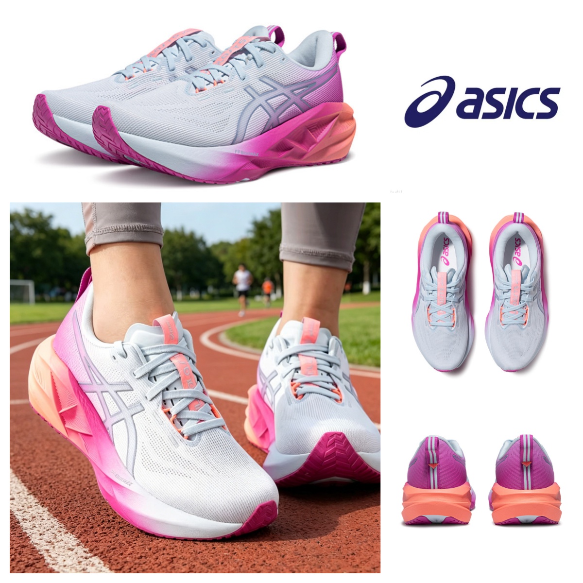 Table Tennis Shoes Asics - حذاء الجري النسائي من Asics، خفيف